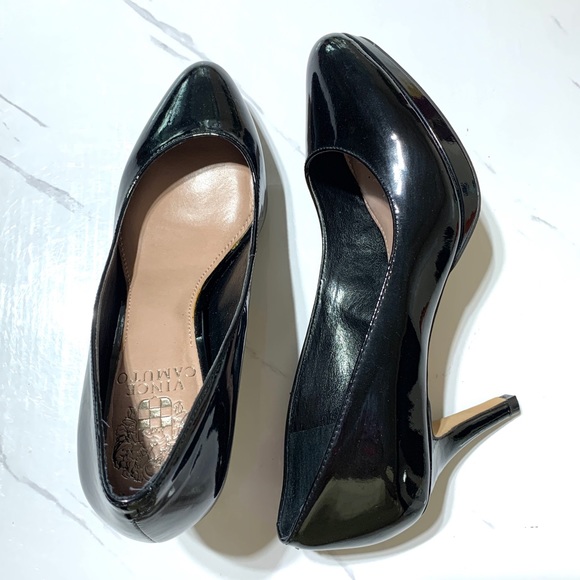 NWOT VINCE CAMUTO Desti Platform Black Patent Pump Sz 5.5 - Picture 11 of 12